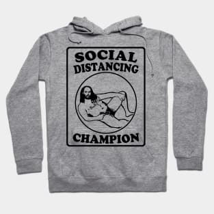 Creepy Speedo Guy Social Distancing Champion Hoodie